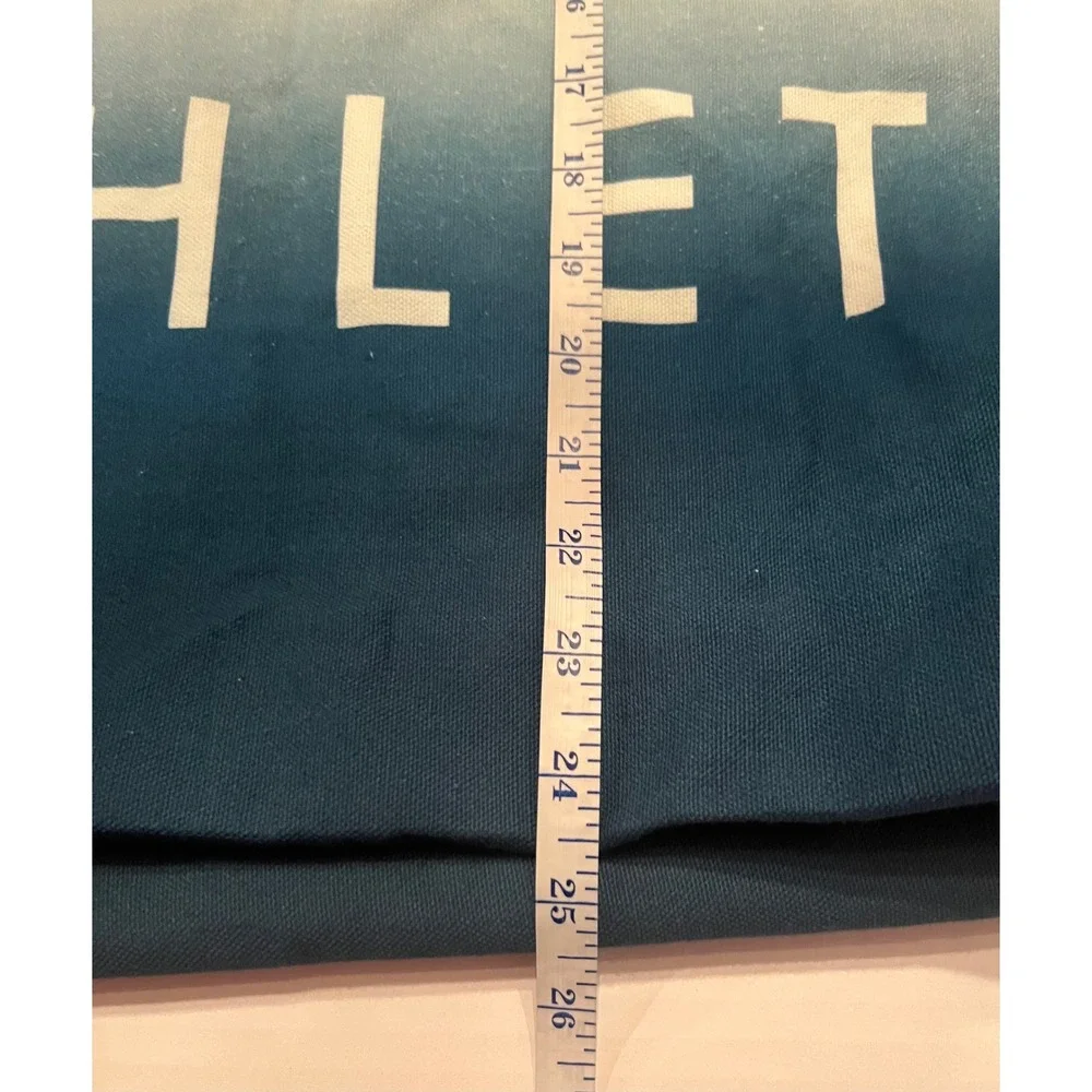 Athleta Tote Bag Gym Blue Ombre Large Canvas Shopping Bag‎ Travel